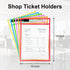Merkaunis 60 Pack 10x14 Inches 6 Dry Erase Pockets, Oversized for Neat Insertion, Job Ticket Holders, Clear Reusable