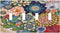 Boho Floral Bright 4 Gang Light Switch Cover: Quad Toggle Wall Plate Decorative Electrical Faceplate for Home
