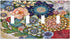 Boho Floral Bright 4 Gang Light Switch Cover: Quad Toggle Wall Plate Decorative Electrical Faceplate for Home