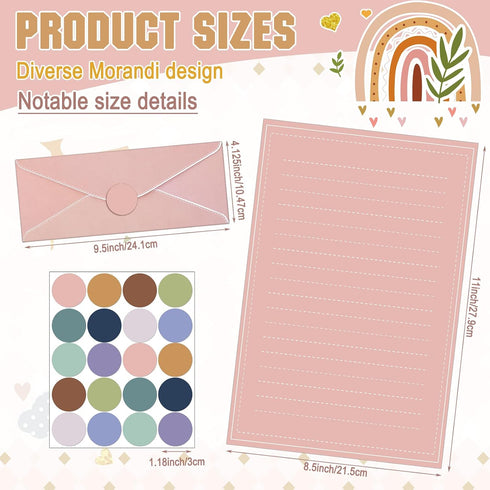 TaoBary 160 Packs Set (50 50 60 10 Design(11 8.5 Inch,Morandi Stationery Paper Double Sided Stationery Writing Papers