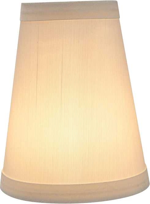 Aspen Creative 32661-2B, 2 1/2" 4" 5" Set 2 Empire Clip-On Chandelier Lamp Shade, Off-White, Top x Bottom x Slant