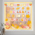 Fall Bulletin Board Decorations Set, Groovy Autumn Classroom Decor with Motivational Leaves Cutouts