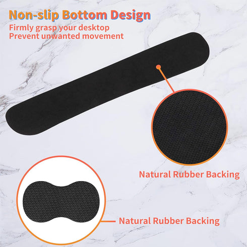 Keyboard Wrist Rest Pad + Mouse Wrist Rest + Gaming Mouse Pad Set - Ergonomic Memory Foam for Easy Typing & Pain Relief