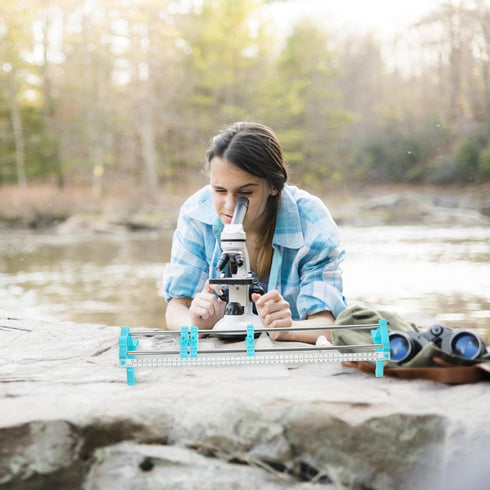 8 Optical Physics Experiment Kit for Middle School, Light Refraction and Imaging Equipment with Convex Lens and Optical