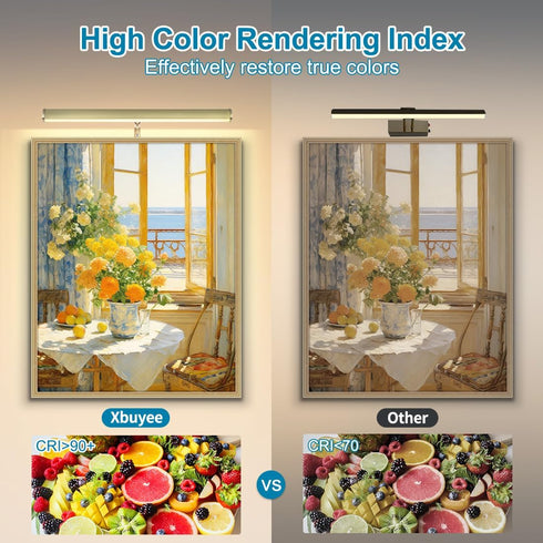 14 Inch 4W CRI90+, 3000K LED Picture Lights for Paintings Plug in, Adjustable Art Light Gallery Wall Light for Display