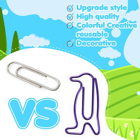 Penguin Shaped Paper Clips, 30 PCS, Cute Animal Bookmarks for Office and School Supplies, Gifts
