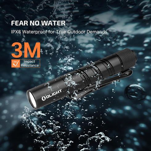 I3T 2 200 OLIGHT EOS Pocket EDC Flashlight, Lumens Compact Bright Handheld Flash Lights, Dual-Output Tail Switch