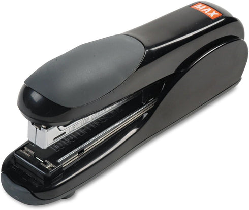 Max Flat-Clinch Black Stapler, Standard Model with 30 Sheet Capacity (HD-50DFBK)