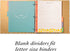 Jot & Mark Recipe Binder Tab Dividers with Blank Labels | 6 Customizable Organizer Dividers for 8.5" x 11" Binders