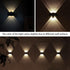 4 Pack) Solar Wall Lights Up and Down Solar Deck Lights Outdoor Waterproof Dusk to Dawn Wall Lights for Deck Outdoor