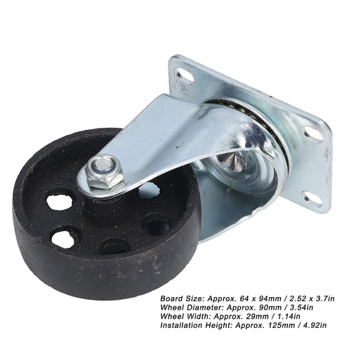 3.5 Inch Cart Wheel,Swivel Caster,Dolly Wheels,Durable Cast Iron Swivel Caster Wheels,Dual Bearing Heavy Duty Low Noise