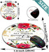 Round Mouse Pad and Coasters Set | Philippians 4-13 Scripture Inspirational Red Watercolor Flowers Mousepad