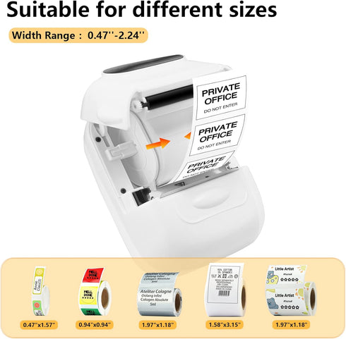P50 Thermal Label Maker with Tape, Wireless Bluetooth Printer for Barcode, Address, and Small Business