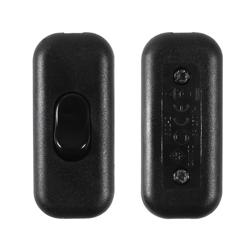 4PCS Inline Cord Switch On/Off for Appliance or Bedroom Table Lamp Desk, Black