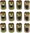 RLECS 12pcs M6 Pozidriv Slotted Barrel Nuts Cross Dowels Slotted Nuts Horizontal Hole