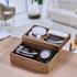 Walnut Wooden Valet Tray Box, Daily Supplies Organizer for Office Desk Storage