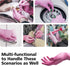 Disposable Pink Vinyl Gloves for Women, Latex Free for Cooking, Cleaning, Hair Dye, 100 Pack