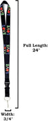 School Lanyards for Teacher | Keychain for School ID Badge and Keys | Durable Polyester Novelty Necklace