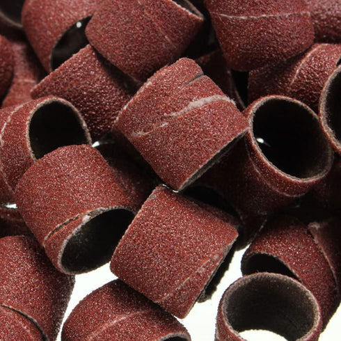 Yakamoz 132Pcs Sanding Drums Kit, 80 120 180 Grit Mini Drum Sander Sleeves for Dremel Rotary Tools