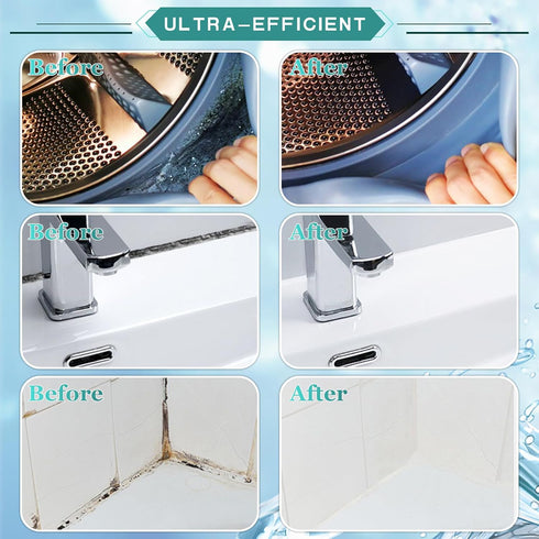 10 Oz Bleach Stain Remover Gel, Heavy-Duty Tile Grout Cleaner - Bleach Washer Cleaner for Stain Removal in Bathroom