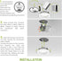 1 Pack 4 Inch 10W 889LM, 5CCT 2700K-5000K CRI90+, Dimmable T24, ASD Deep Regressed Baffle Trim Recessed Light, LED