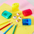 KIDMEN 2 Holes Pencil Sharpener for Kids, Handheld Pencil Sharpener - Pack of 12
