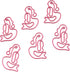 Mermaid Shaped Paper Clips Great for Paper Clip Collectors or Office Gift - Comes in Round Tin with Lid and Gift Box (100 Count Pink) by Butler in the Home