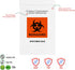 GPI - 100 Pack Biohazard Specimen Zip Bags, 6" X 9", With Pouch, 2 Mil Thick for Laboratory or Health Care Facility