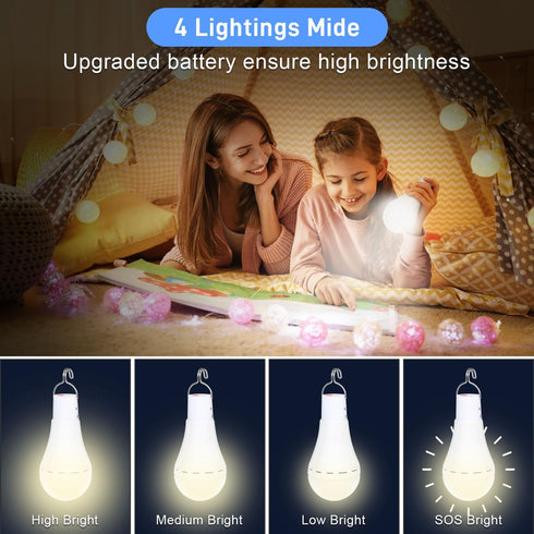 Henmeili Bulbs Bulb (1) Solar Light Solar Powered Light Portable Emergency LED Waterproof for Camping Tent Indoor