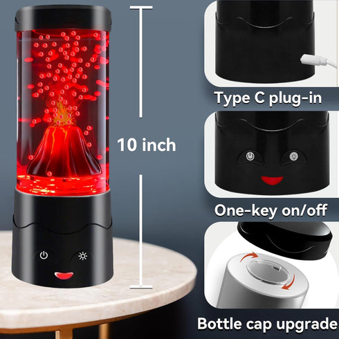 Volcano lamp, LED Multi-Color Changing Lamps Novelty Night Light Mood Table Lamp for Home Bedroom Office Desktop