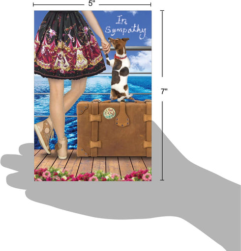 The Best Card Company Pet Sympathy Card with Envelope, Animal Bereavement for Dog and Friend - C6881SMG-PS