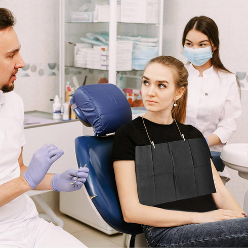 125 13"x18", 3 Pcs Dental Bibs Disposable for Patient, Ply Waterproof Piercing Tattoo Paper Napkin Tissue Bib