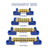 4PCS Grounding Bus Bar, 6 Positions Terminal Block Ground Bus Bar Brass Wire Screw Terminal