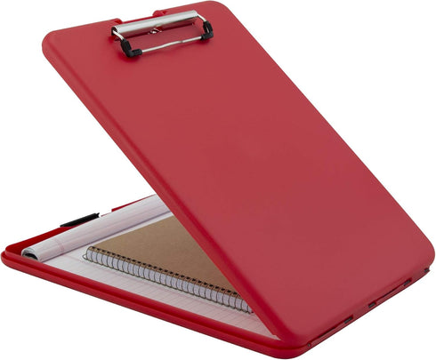Saunders Slimmate Letter Size Storage Clipboard, Red Polypropylene
