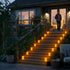Haown 3D Set 2 (D3 H6) Outdoor Flameless Candles, Patented Dual-LED, of Slanted Plastic Pillars with Remote, Waterproof
