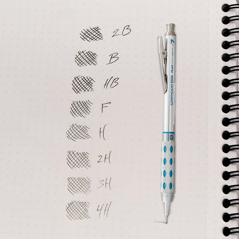 Pentel Super Hi-Polymer Lead Refill, 0.7mm Medium, 2H, 144 Pieces of Lead (50-2H), Gray