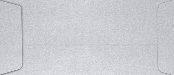 LUXPaper #10 Policy Business Envelopes | 50 Qty | 4 1/8" x 9 1/2" | Silver Metallic | Peel & Press 80lb. Text