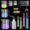 4PCS Plastic Graduated Cylinders Set 10ml 25ml 50ml 100ml, 5PCS Beakers Set 50ml 100ml 250ml 500ml 1000ml