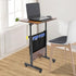 Rosyouth 1624 Inches Standing Desk Adjustable Height, Portable Laptop Desk with Lockable Wheels, Bedside Table, Rolling