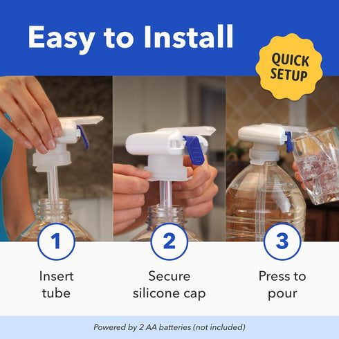 (3 Pack), Magic Tap Automatic Drink Dispenser for Fridge, Teal No Spill Milk Dispenser for Fridge, Automatic Milk