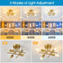 4-Light E26 (1 Pack) EGM Gold Semi Flush Mount Ceiling Light, Modern Kitchen Light Fixture with Base, Ceiling Lamp