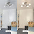 4-Light E26 Bulb WILON Semi Flush Mount Ceiling Light Fixture, Modern Flush Mount Ceiling Lights, Brushed Nickel