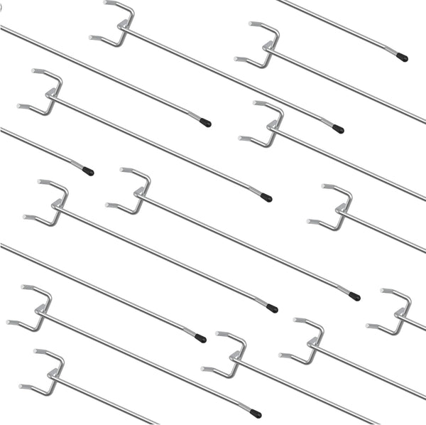 HUHOLE 50PC Pegboard Hooks, Ideal Garage Organization Wall Storage Tool Organizer, Fit 1/4" 1/8" Peg Board