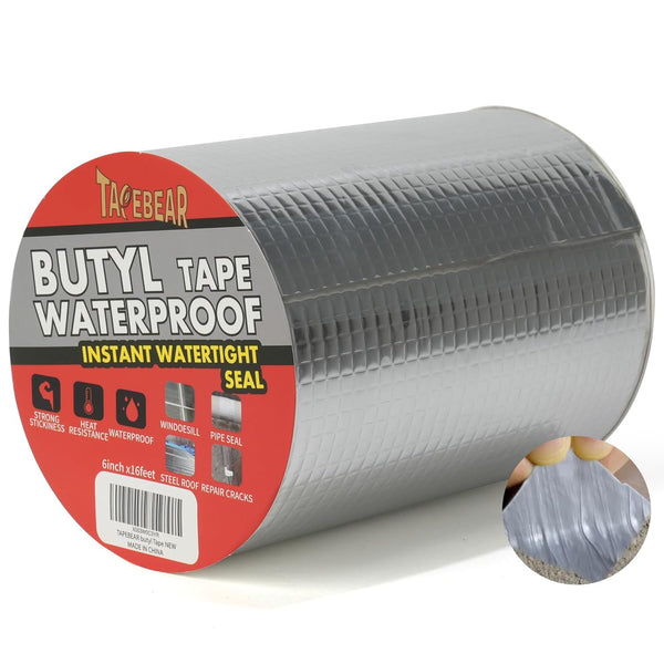 Butyl Tape Waterproof Sealing Tape 6inch x 16feet, Heavy Duty for RV Repair, Awning, Window, and Boat Sealing