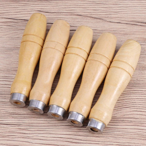 DOITOOL 10PCS Wooden File Handle with Metal Collars for Garage Woodworking Carpenter Tool Maintenance or File Cutting Tool Craft (4.1 Inch Length) by DOITOOL