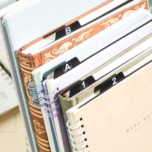 Lewtemi 50 Pcs 4 x 6 Inch Index Card Dividers with Tabs and 2 Pcs Alphabet Stickers for Office and Recipe Use