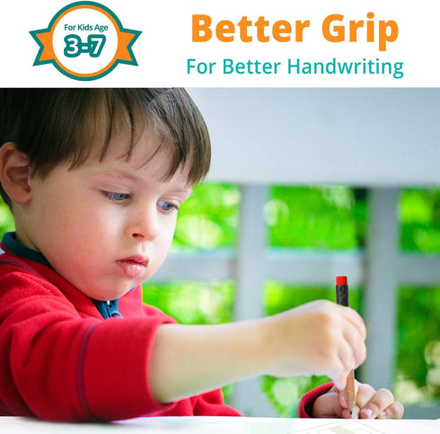 Channie's My First Pencil, Easy-to-Hold Jumbo Pencils for Preschoolers, Kindergarteners & 1st Graders, Brown Wooden 2B