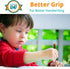 Channie's My First Pencil, Easy-to-Hold Jumbo Pencils for Preschoolers, Kindergarteners & 1st Graders, Brown Wooden 2B