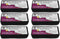 Charles Leonard Whiteboard Eraser, Felt/Foam, Gray and Black, Pack of 6