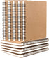 Spiral Notebooks 10Pcs A5 College Ruled Journals Bulk, Kraft Brown Cover, 120 Pages/60 Sheets for Travel